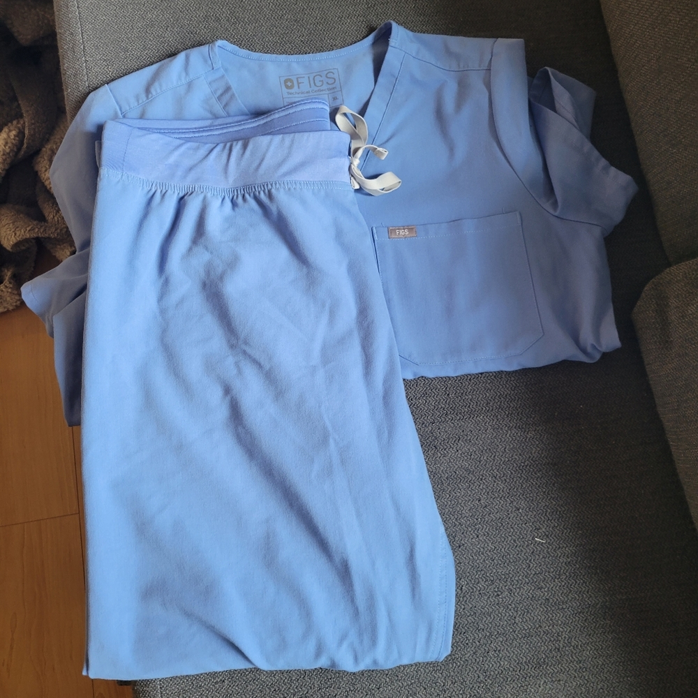 FIG scrubs XL CEIL BLUE